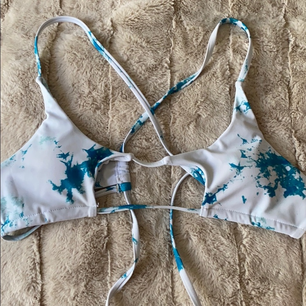 Blue tie dye bikini